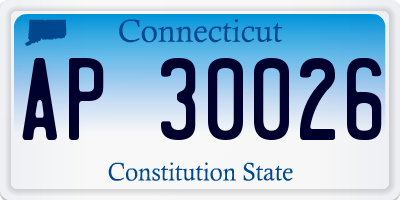 CT license plate AP30026