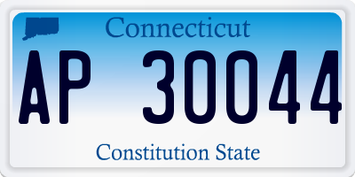 CT license plate AP30044