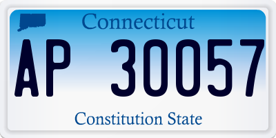 CT license plate AP30057