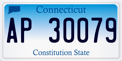 CT license plate AP30079