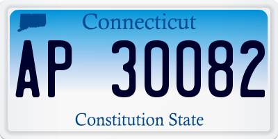 CT license plate AP30082