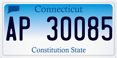 CT license plate AP30085
