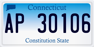 CT license plate AP30106