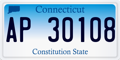 CT license plate AP30108