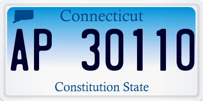 CT license plate AP30110