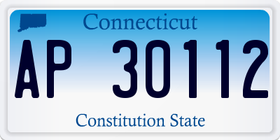 CT license plate AP30112