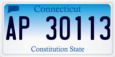 CT license plate AP30113