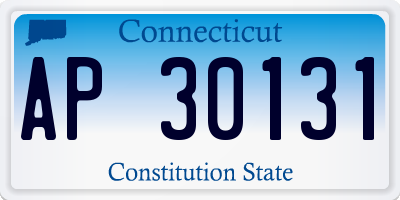 CT license plate AP30131