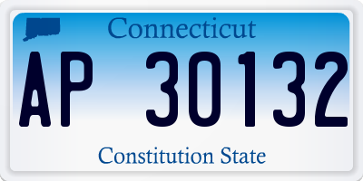 CT license plate AP30132