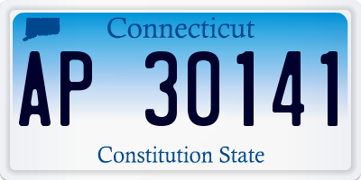 CT license plate AP30141