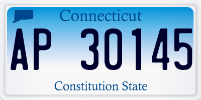 CT license plate AP30145