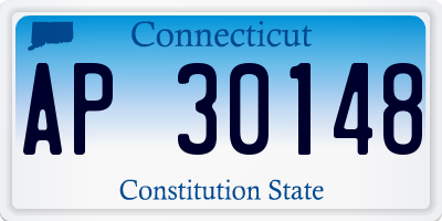 CT license plate AP30148