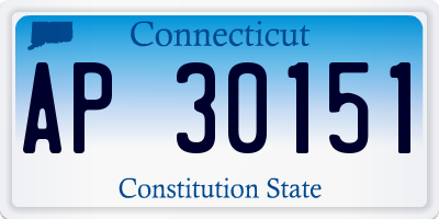 CT license plate AP30151