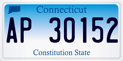 CT license plate AP30152