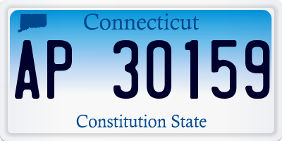 CT license plate AP30159