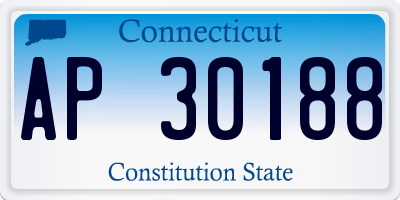 CT license plate AP30188