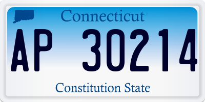 CT license plate AP30214