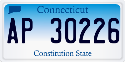 CT license plate AP30226
