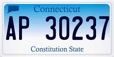 CT license plate AP30237