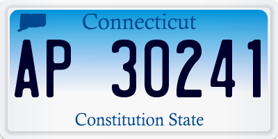 CT license plate AP30241