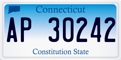 CT license plate AP30242