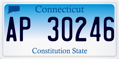 CT license plate AP30246