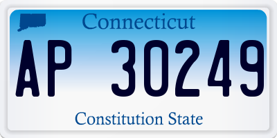 CT license plate AP30249