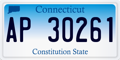 CT license plate AP30261