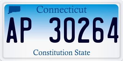 CT license plate AP30264