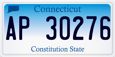 CT license plate AP30276