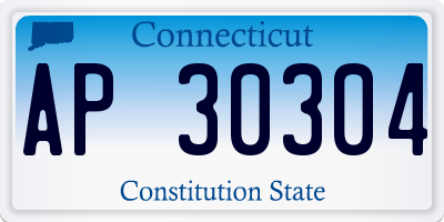 CT license plate AP30304