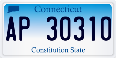 CT license plate AP30310
