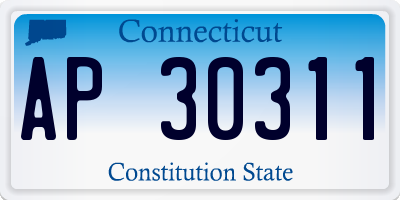 CT license plate AP30311