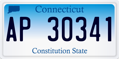 CT license plate AP30341