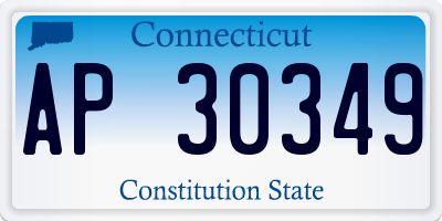 CT license plate AP30349