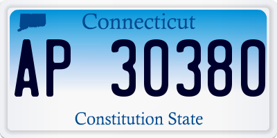 CT license plate AP30380