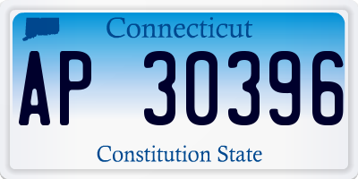 CT license plate AP30396