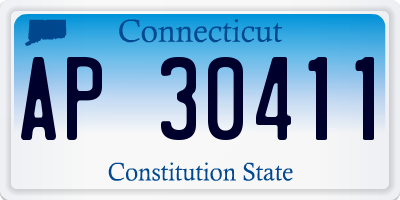 CT license plate AP30411