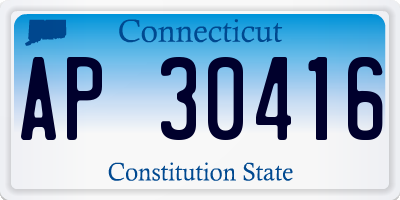 CT license plate AP30416