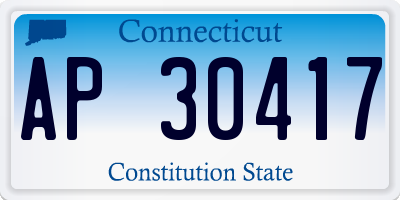 CT license plate AP30417