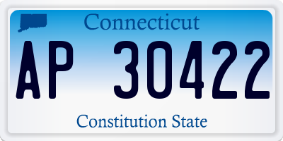 CT license plate AP30422