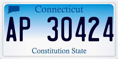 CT license plate AP30424