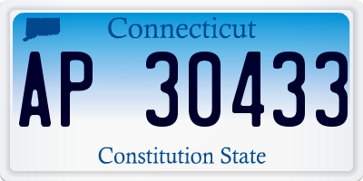 CT license plate AP30433
