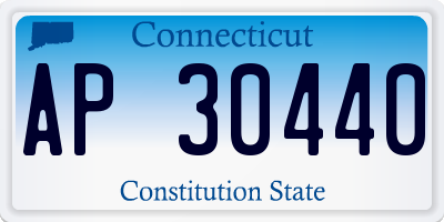 CT license plate AP30440