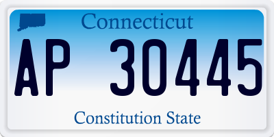 CT license plate AP30445