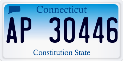 CT license plate AP30446