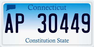 CT license plate AP30449