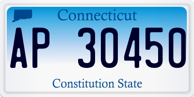 CT license plate AP30450