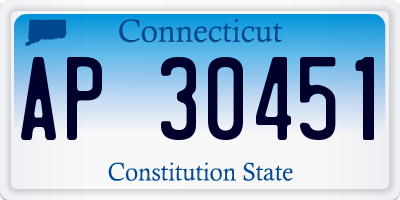 CT license plate AP30451