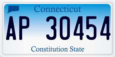 CT license plate AP30454